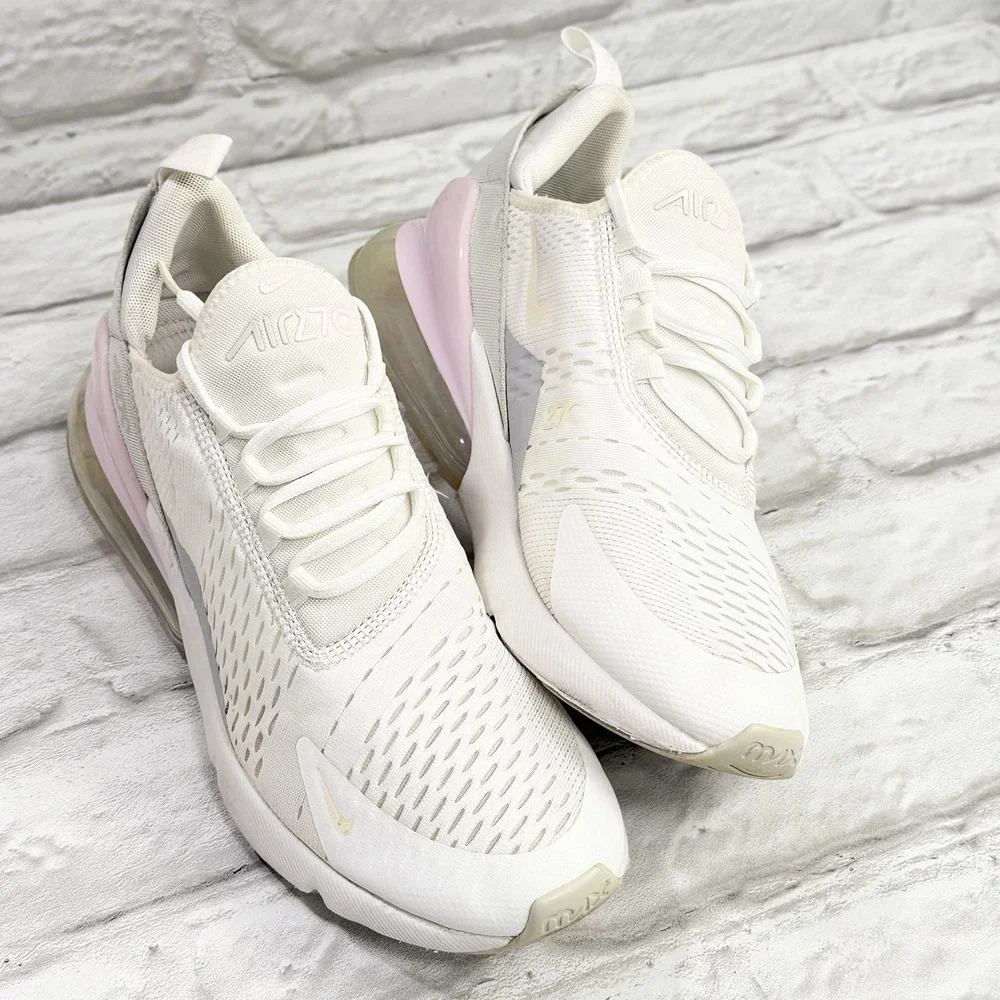 Nike Air Max 270 Summit White Regal Pink Gray Size 11 Running Shoes DQ0814-100